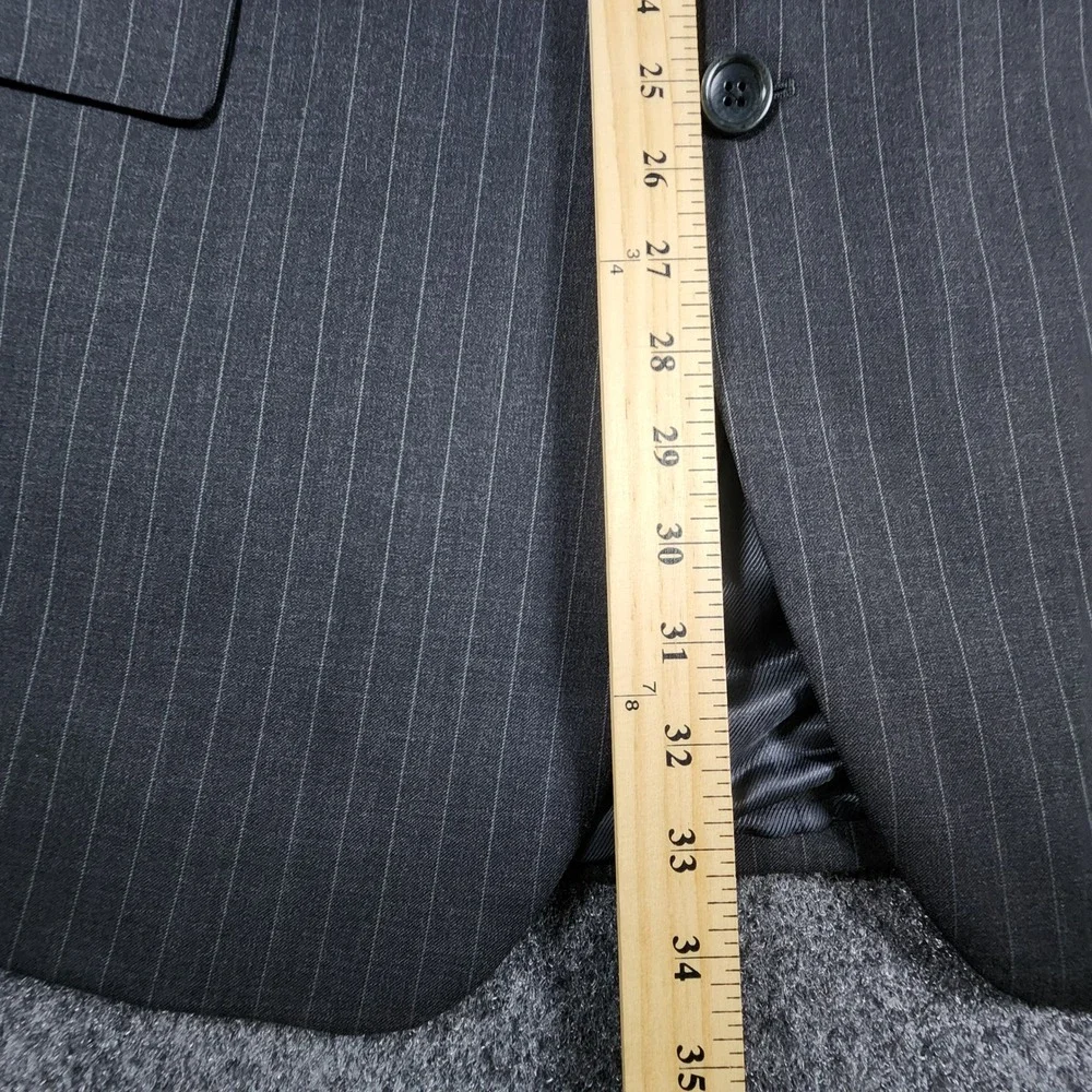 Brooks Brothers Suit Mens 46XL 35W Grey Pinstripe 1818 Fitzgerald Made In USA